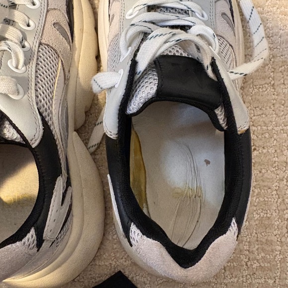 Maje Chunky Platform Sneakers Womens 36 Gray White Black Lace Up Streetwear - Picture 8 of 10